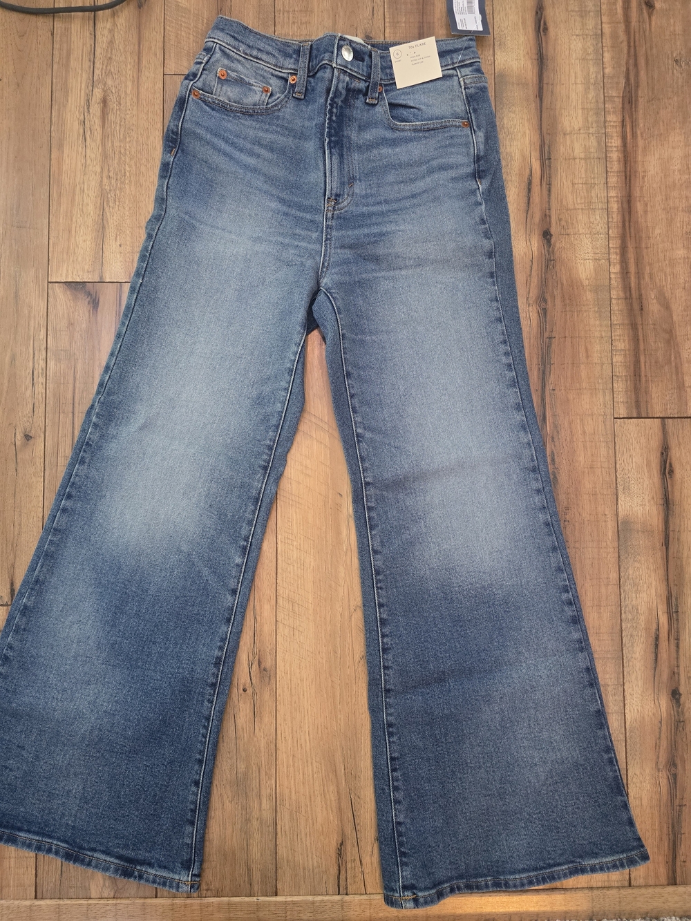Target High-Rise 70s Flare Jeans in Medium Blue Wash